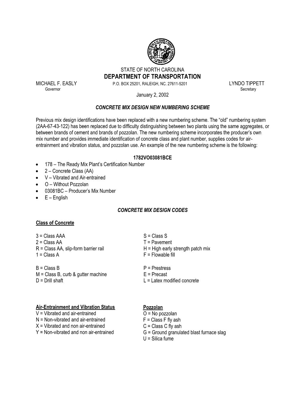 Concrete Mix Design Submittal Example